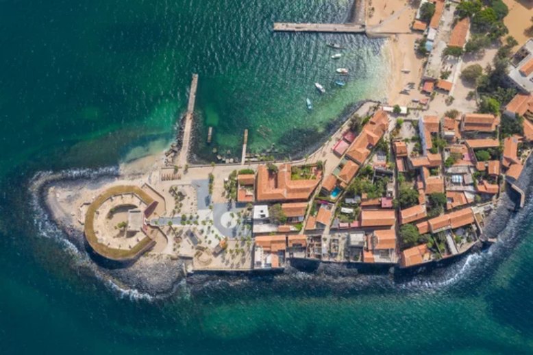 L'île de Gorée vue du ciel